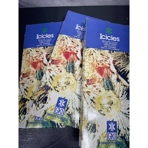 Lot of 3 Boxes Vintage Icicles Trim-A-Tree Foil Silver Christmas Tree Tinsel NOS - Picture 9 of 10